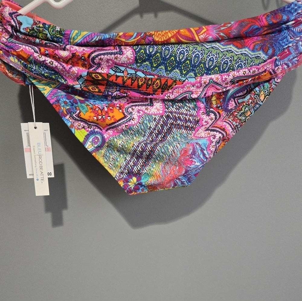 Bleu Rod Beattie Red and Pink Bikini Swim, SIZE 10 - Picture 4 of 8